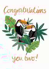 Cute Toucans New Home Card - Couple - Tropical Birds - Congratulations You Two created by Laura Barnes