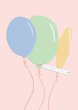 Birthday Wishes Pastel Balloon Card created by Alfreda & Alice