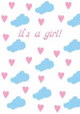 It's a girl! New baby congratulations card created by Weird Is The Best