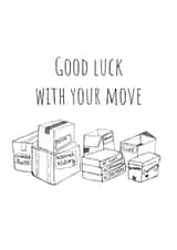 Good luck with your move created by Five bees