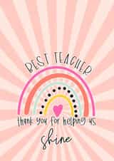 Best teacher rainbow heart - thank you teacher from the class! created by Fête