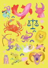 Zodiac Symbols Card  created by Sadie Stephenson