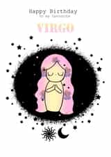 Virgo - Zodiac Birthday Card created by Sugar Violet Illustration