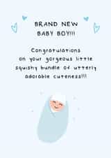 New Baby Boy Card 1001 created by Fifi Designs