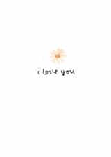 Simple minimalist I love You Daisy created by Vivi Lake