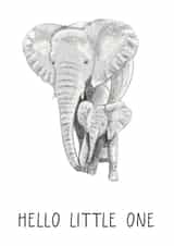 Hello Little One New Baby Card created by Zippy Doodle Designs