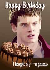 Skins TV Show Cook Happy Birthday Gateau Card created by Little Leaps Designs