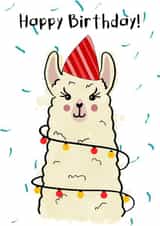 Happy birthday - celebrate lama party created by Rachel Trainor