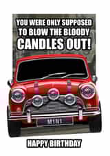 MINI ITALIAN JOB BIRTHDAY CARD 1 created by RetroMotion Artwork