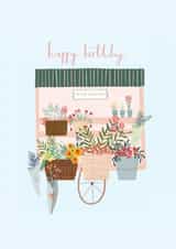 Floral birthday card created by Textiles By Rachel