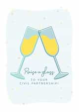 Raise a glass to your civil partnership card created by Designed By Lizzi