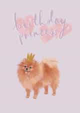 Princess Pomeranian Birthday Card created by Honey & Velvet Studio