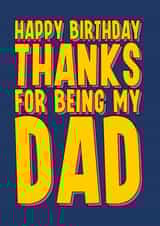 Heartfelt birthday card for Dad - Thank You created by Blind Faith