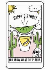 Mezcal Tequila Drinking Happy Birthday created by Alicia Ard