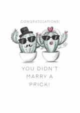 Cactus couple wedding card created by @doublepea_designs