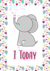 First Birthday Cute Elephant Card created by Amy Walton