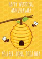 Cute bee wedding anniversary card created by Lucie Chapman
