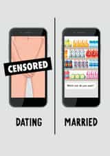 Dating Vs Married Anniversary Card created by Paper Jungle