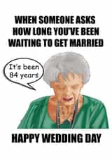 MEME POSTPONED WEDDING CARD created by Pack a Punch Designs