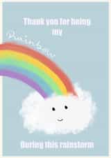 Rainbow thank you card created by Acorn Illustrations