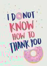 Donut pun, thank you card created by Studio Peers