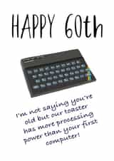 60th Sinclair Spectrum Birthday Card created by Shore Designs