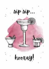 Sip Sip Hooray! created by Custom Card Co Shop