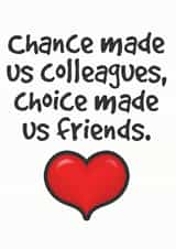 Chance made us colleagues, leaving card created by Lemon Hairy