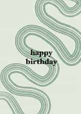 Green Wave Snake Birthday Card created by Esme Kelly
