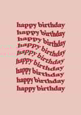 Red Waved Birthday Card created by Esme Kelly