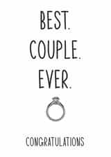 Best couple ever, congratulations engagement ring created by Totally Mailed It