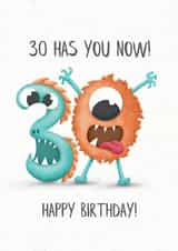 Crazy 30th Monster Birthday Card created by Lanther Black