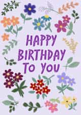 Pretty Birthday Card - Florals - Flowers created by Lili's Papers Co.