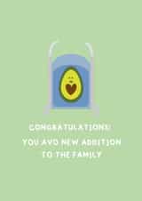 Avo New Addition Baby Card created by Wicked Poodle Prints