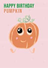 Cute Happy Birthday Pumpkin Card created by The R Creation