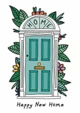 Pretty Front Door New Home Card - Plants - Happy New Home created by Colourful Life