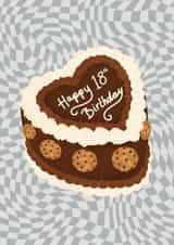 Happy 18th Birthday Cake card  created by Kamiya Chirodian