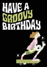 Groovy Hippie Birthday Skater Dude created by Alicia Ard