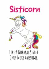Sisticorn, Birthday Unicorn for Sister created by Yeti Design