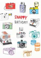Snappy birthday! Birthday camera photography design created by Pencilface