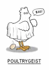 Funny Chicken Scare Card created by Carl Batterbee