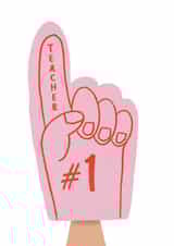 Number One Teacher Foam Finger created by Curious Day