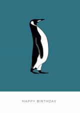Emperor Penguin Happy Birthday created by Bird