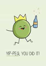 Yi-pea, Punny Congratulations Card created by Creaternet