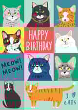Meow! Meow! Birthday Card created by Sophie Crichton
