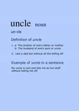 Birthday card for a cool uncle created by Shore Designs