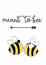 Meant to bee, happy wedding card created by Hannah Hale