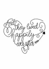 Happily ever after, wedding day card created by Hannah Hale