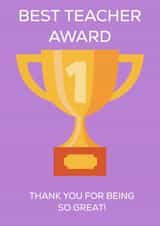 PINK BEST TEACHER AWARD created by Party Piece Designs