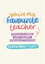 Favourite teacher! created by Leaf Lane Studio